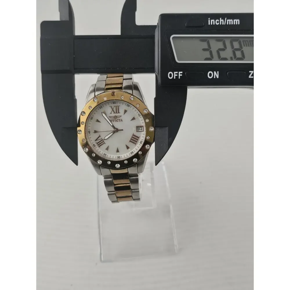 Ladies Invicta Angel 12666 Swiss Parts Date Rose Gold Quartz New Battery Runs